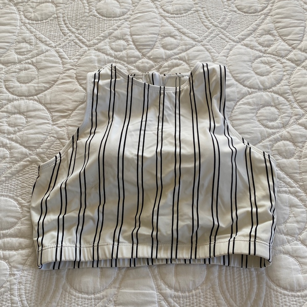 Coral Reef cropped swim top